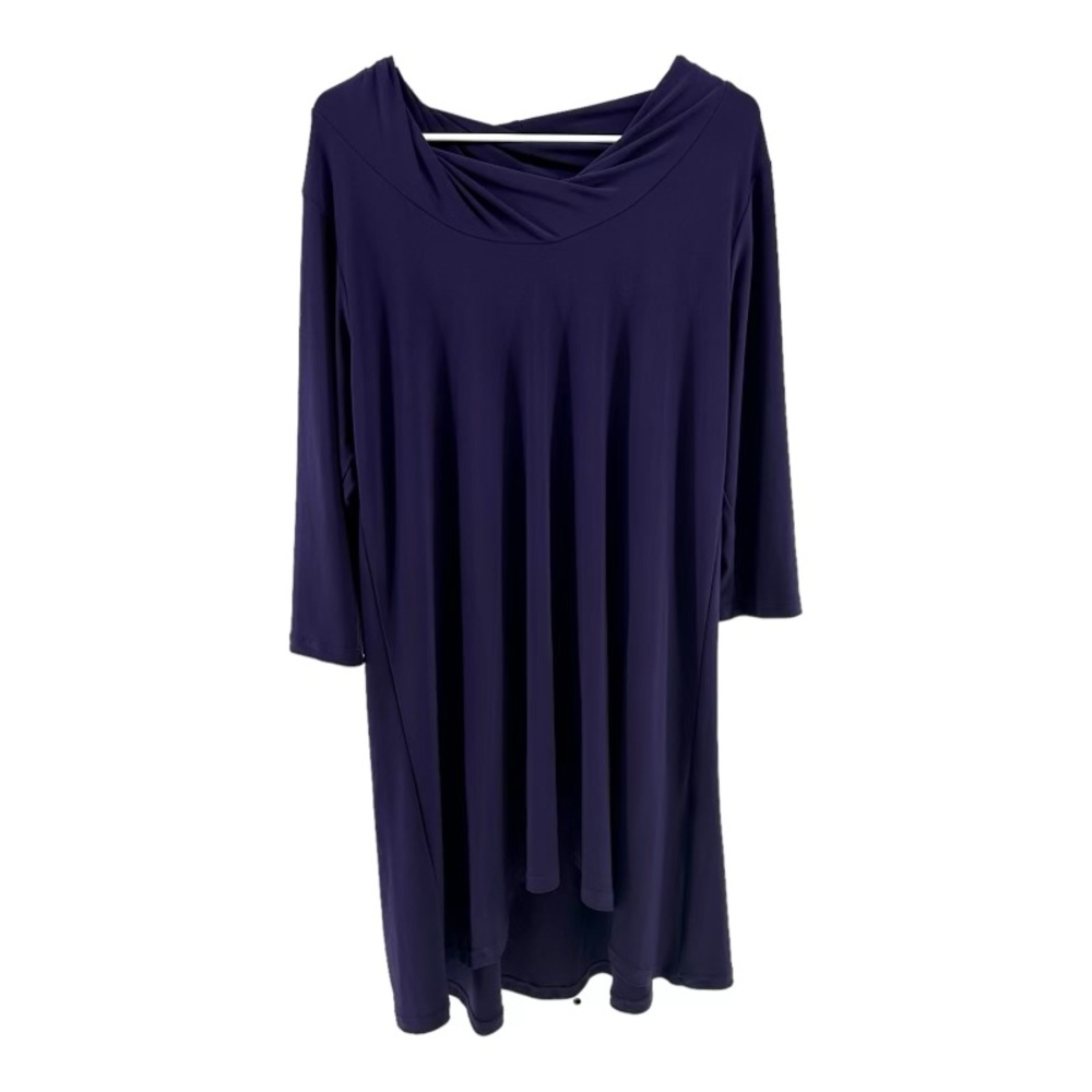 Simpli‎ | 16 Purple Flowy Dress Stretch Cowl Neck